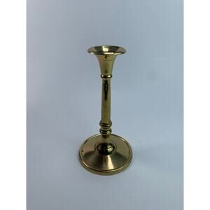 Vintage Brass Home Decor - Lacquered Candlestick Holder - 8" - Made In India